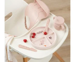 Baby Led Weaning^Done by Deer Plato con Compartimentos Stick&Stay Playground Powder