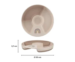 Outlet Plato Infantil Compartimentos Mio Sunshine & Rainbow Comer Al Aire Libre|Vajilla Infantil