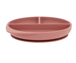 Clearance Plato Silicona con Ventosa Brick Blush Baby Led Weaning|Comer Al Aire Libre