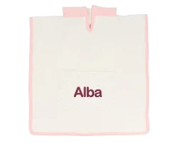 Ponchos Toalla^Cristina de Jos'h Poncho Rainbow Dots Rosa Personalizable