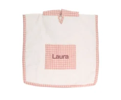 Ponchos Toalla^Cristina de Jos'h Poncho Vichy Rosa Personalizable