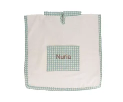 Ponchos Toalla^Cristina de Jos'h Poncho Vichy Verde Personalizable