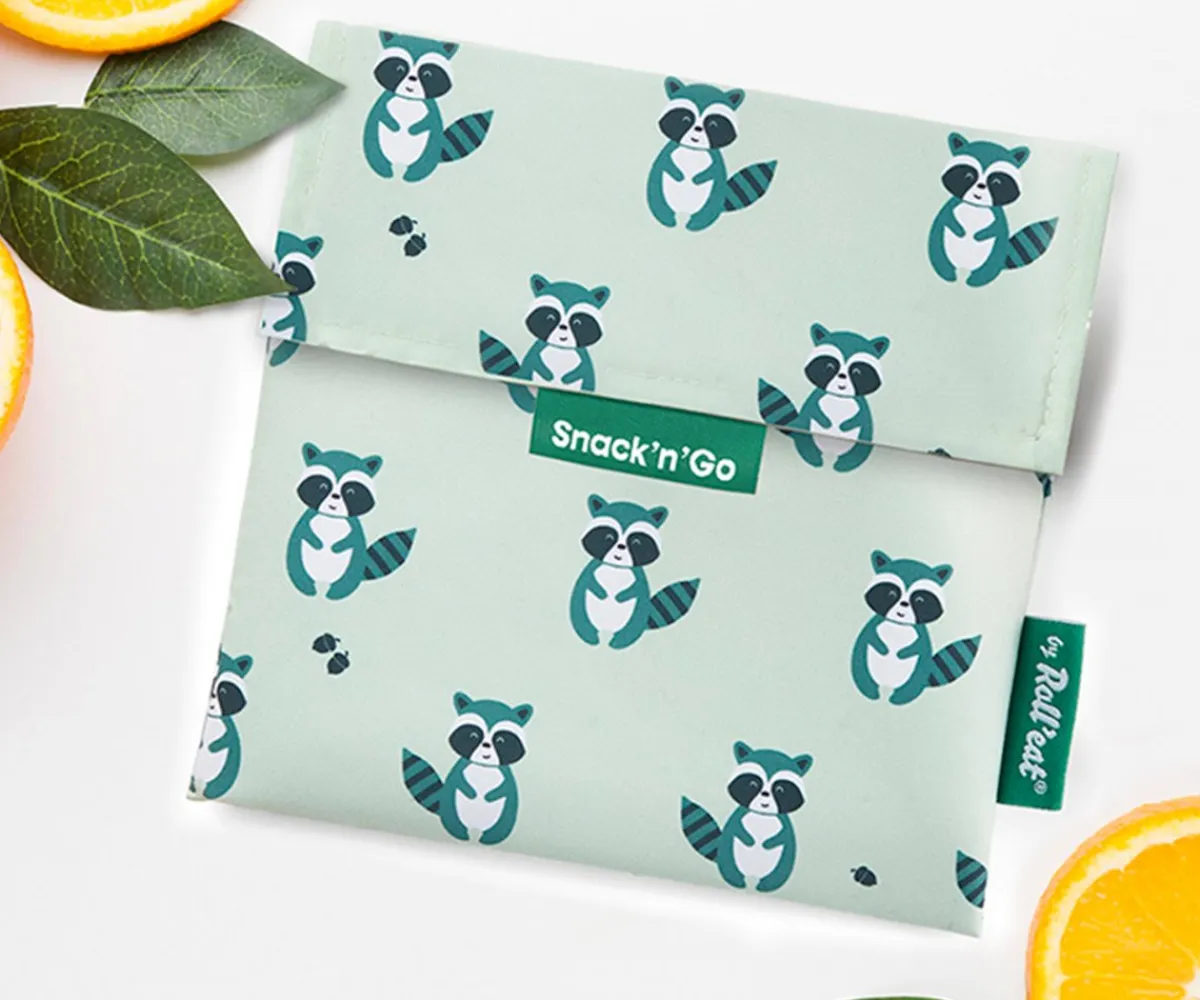 Bolsas Merienda^Roll´eat Porta Alimentos Snack n'Go Animals Mapache