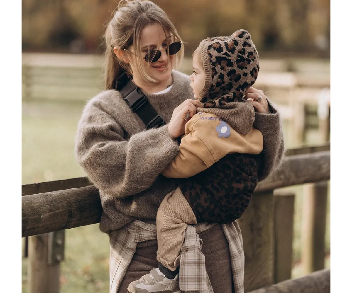 Hot Portabebés Bandolera Leopardo Marrón Niños Mochilas Portabebé|Regalos Para Papá