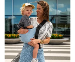 Outlet Portabebés Bandolera Light Denim Stripes Regalos Para Madres|Mochilas Portabebé