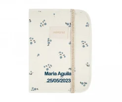 Portadocumentos Bebé^Nobodinoz Portadocumentos Poema Honey Comb Lily Blue Personalizable