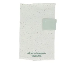 Portadocumentos Bebé^Cristina de Jos'h Portadocumentos Rainbow Dots Verde Personalizable