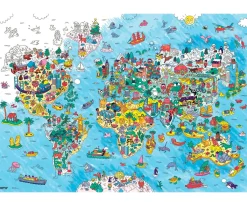 Decoración Pared Infantil^Omy Póster XL Atlas para Colorear