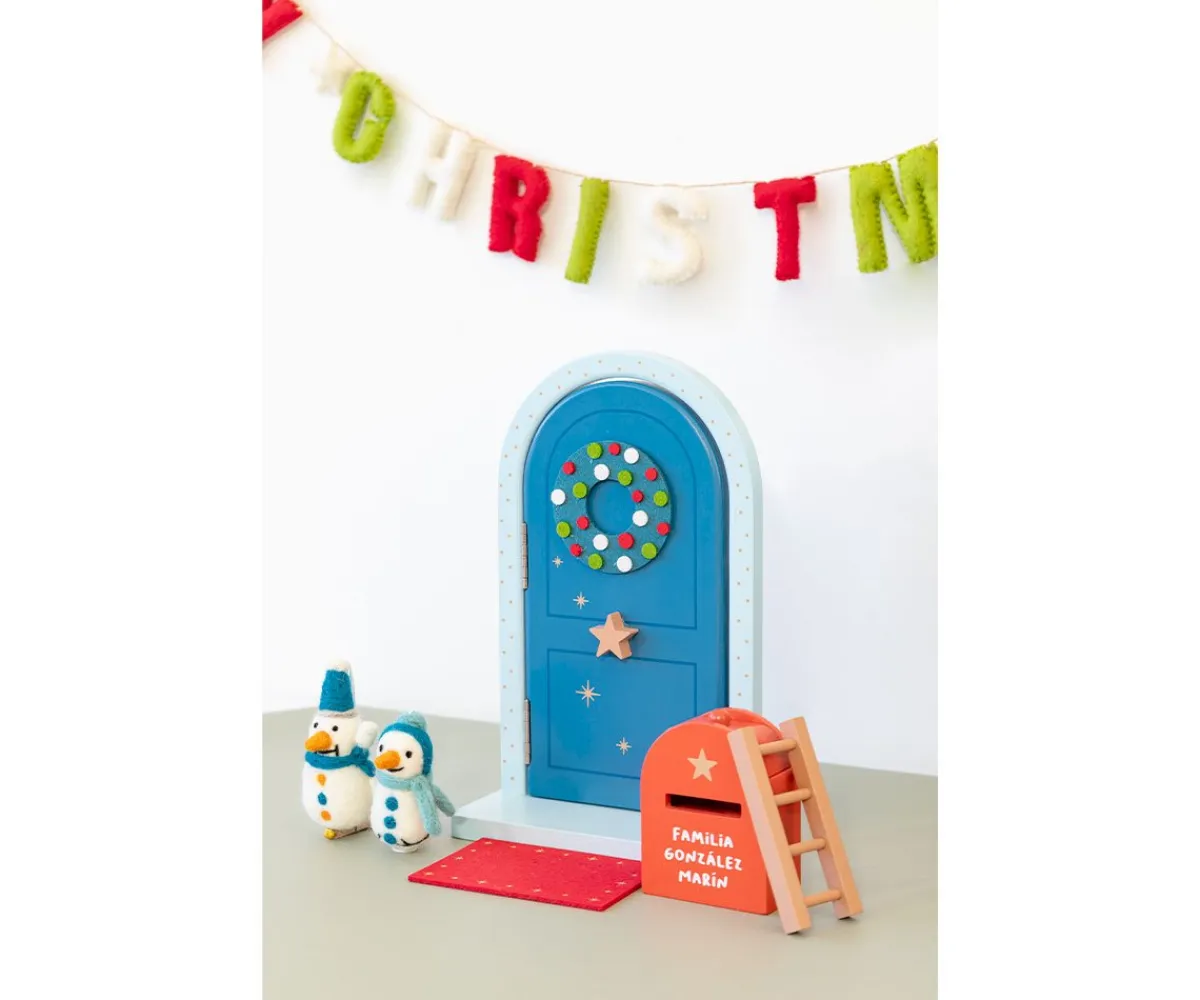 Adornos Y Decoración Navidad^Monnëka Puerta y Buzón Mágicos con Complementos Azul Personalizable