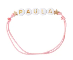Online Pulsera Estrellas Doradas Personalizada Rosa Niños Accesorios Para Bebé Y Niños|Pulseras Con Nombre