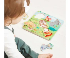 Sale Puzle Encajable Táctil 5 Piezas Farmhouse Niños Juguetes Niños 3 Años|Juguetes Para Niños De Un Año