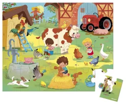 Outlet Puzzle Un Día En La Granja 24 Piezas Niños Juguetes De Viaje|Juguetes Niños 3 Años