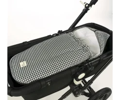 Sacos Carro Bebé^Walking Mum Saco Cuco 2 en 1 I Love Vichy Negro Entretiempo