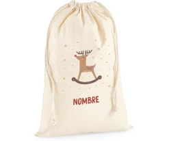 Sacos Navidad Personalizados^Tutete Saco Grande NOMBRE Personalizado Rudolph