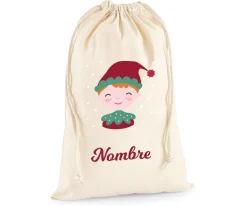 Sacos Navidad Personalizados^Tutete Saco Grande Personalizado para Regalos Elfo