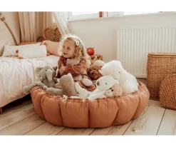 New Saco Coco Bloom Orgánico Tawny Brown Niños Manta Actividades Bebé|Juguetes Para Recién Nacidos