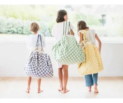 Sale Saco Reversible Noomad Vichy Purple Niños Organizadores De Juguetes|Organizadores