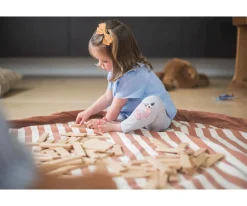 Clearance Saco Reversible Noomad Stripes Brown Organizadores|Alfombras Infantiles