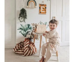 Clearance Saco Reversible Noomad Stripes Brown Organizadores|Alfombras Infantiles