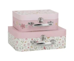 Clearance Set de 2 Maletas Fairy Garden FSC Niños Juguetes De Viaje|Organizadores De Juguetes