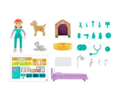 Hot Set de Veterinario de Amigos Peludos Niños Juguetes Niños 3 Años|Casa De Muñecas De Madera