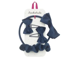 Accesorios De Pelo^Rockahula Set Escolar Blue Velvet Bow