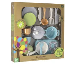 Best Set para Cocinar 14 Piezas de Bioplástico Niños Cocinitas De Juguete|Juegos De Imitación