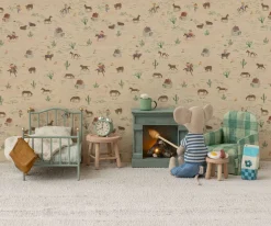 Casa De Muñecas De Madera^Maileg Sillón Plegable Ratón Green Check