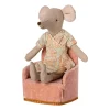 Casa De Muñecas De Madera^Maileg Sillón Plegable Ratón Pink