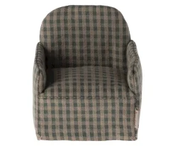 Casa De Muñecas De Madera^Maileg Sillón Ratón Green Checker