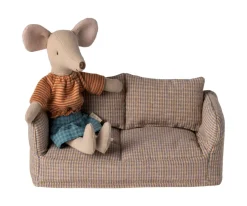 Casa De Muñecas De Madera^Maileg Sofá Ratón Check