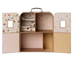 Clearance SuitCase Hermana y Hermano Raton Pequeños Niños Casa De Muñecas De Madera|Juguetes De Viaje