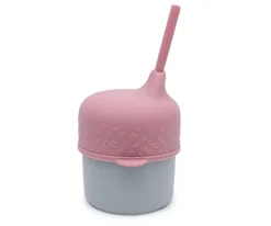 Vasos Para Bebés Y Niños^We Might Be Tiny Tapa Sippie para Vaso Silicona Rosa Empolvado