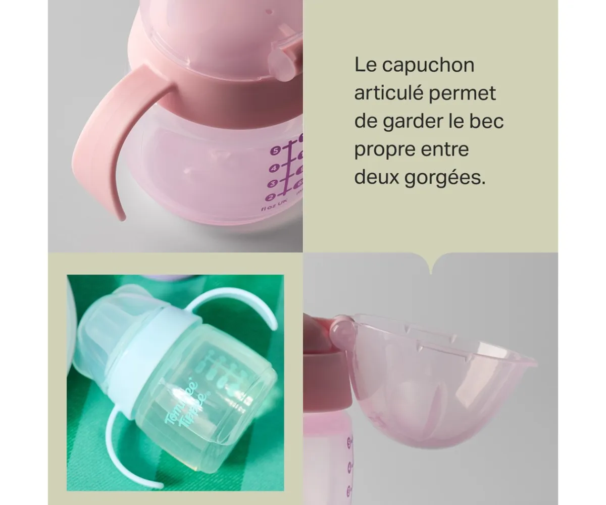 Taza Aprendizaje Transition Spout Rosa Pastel 150ml Vasos Antiderrame|Vasos Para Bebés Y Niños