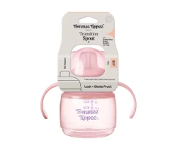 Taza Aprendizaje Transition Spout Rosa Pastel 150ml Vasos Antiderrame|Vasos Para Bebés Y Niños