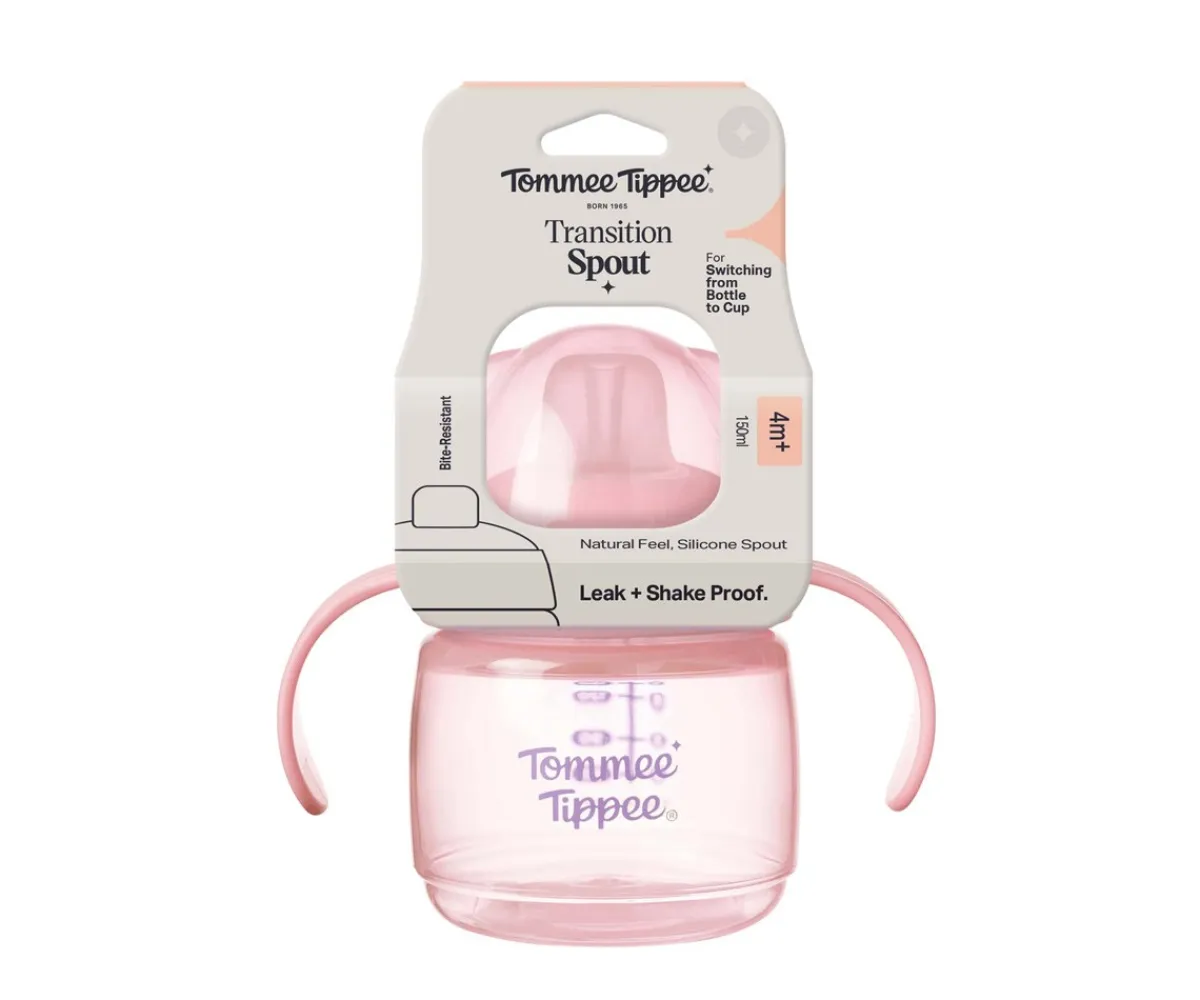 Taza Aprendizaje Transition Spout Rosa Pastel 150ml Vasos Antiderrame|Vasos Para Bebés Y Niños