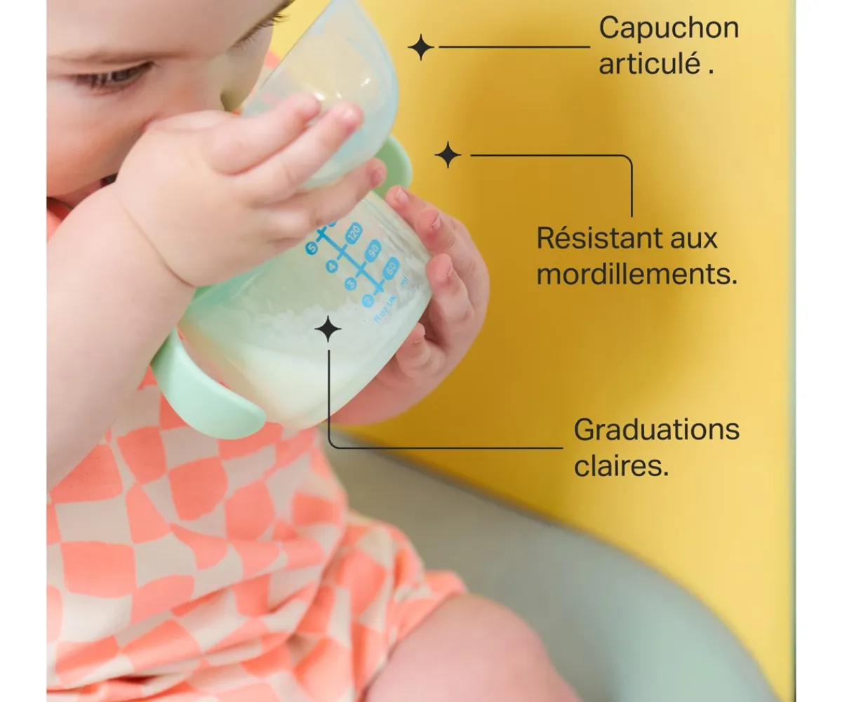 Taza Aprendizaje Transition Spout Rosa Pastel 150ml Vasos Antiderrame|Vasos Para Bebés Y Niños