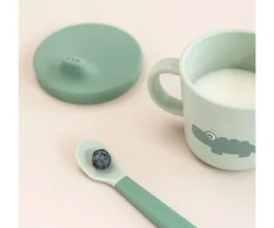 Best Taza Croco Silicona 3 en 1 Vasos Antiderrame|Vasos Para Bebés Y Niños