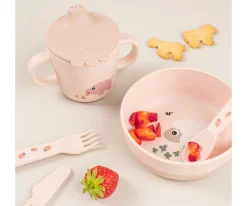 Best Taza de Aprendizaje Tiny Farm Powder Niños Vasos Para Bebés Y Niños|Vasos Antiderrame