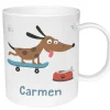 Taza de Plástico Personalizada Skater Dog Colecciones Vuelta Al Cole|Tazas Para Personalizar