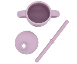 Outlet Taza de Silicona con Pajita Unicornio 120ml Niños Vasos Para Bebés Y Niños|Vajilla Infantil