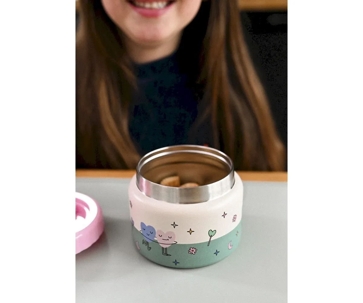 Clearance Termo para Sólidos Dancing Hearts 350 ml Comer Al Aire Libre|Termos Infantiles