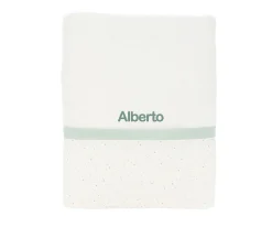 Toallas^Cristina de Jos'h Toalla de Baño Rainbow Dots Verde Personalizable