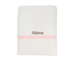 Toallas^Cristina de Jos'h Toalla de Baño Rainbow Dots Rosa Personalizable