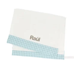 Toallas De Guardería^Cristina de Jos'h Toalla Guardería Nordic Check Blue Personalizable