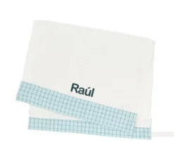 Toallas De Guardería^Cristina de Jos'h Toalla Guardería Nordic Check Blue Personalizable