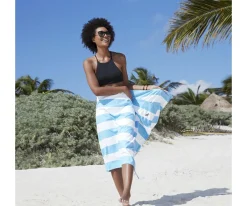 Toalla Playa Large Microfibra Cabana Azul Pastel Personalizable Niños Toallas Playa Niños|Regalos Para Madres