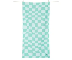 Sale Toalla Playa Large Microfibra Summer Check Verde Personalizable Regalos Para Madres|Toallas