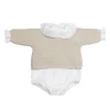 New Tricot Jersey, Ranita y Body Bambula Beige Ropa Infantil|Regalos Para Bebés