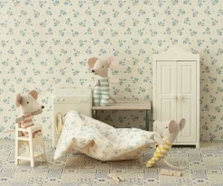 Trona Ratón Blanco Roto Niños Casa De Muñecas De Madera|Accesorios Para Muñecas